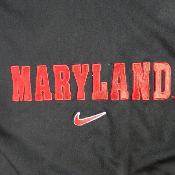 Vintage Maryland Terps Jersey XL Black Red Embroidery Nike Team 2004 - Picture 2 of 7